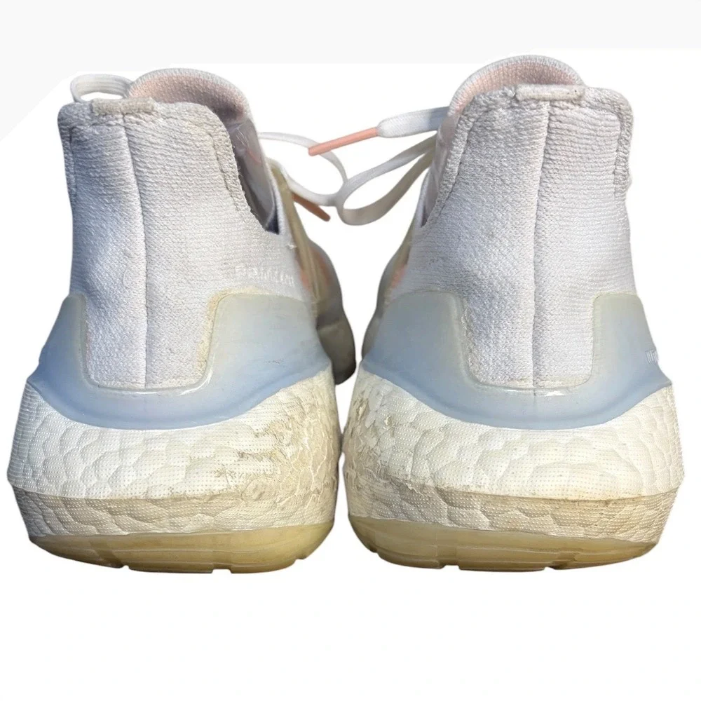 Adidas White Peach‎ Ultraboost 21 Fair Primeknit Running Shoes Women's Size 8.5